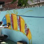 Intervenção urbana colore a vila