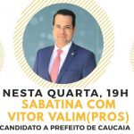 Sabatina na Cauípe TV com Vitor Valim é adiada