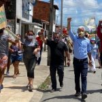 Paulo fez caminhada no Centro de Caucaia neste sábado (31)