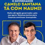 Em vídeo governador Camilo Santana declara apoio a Naumi