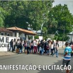 Alunos fazem manifestação contra falta de transporte escolar